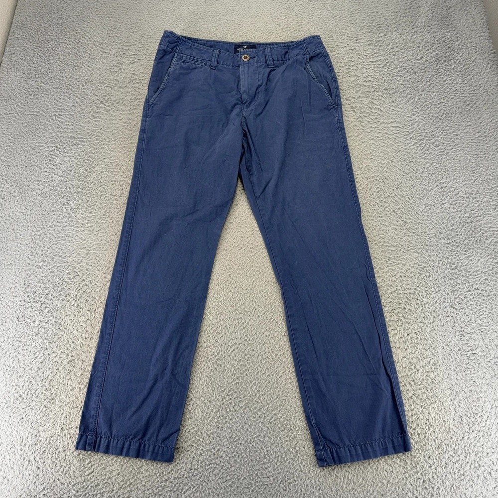 American Eagle Outfitters Pants Mens 30x30 Blue Slim Straight Chino Mid Rise